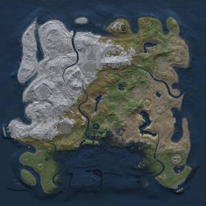 Thumbnail Rust Map: Procedural Map, Size: 4500, Seed: 943642511, 15 Monuments