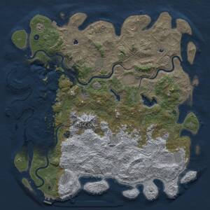 Thumbnail Rust Map: Procedural Map, Size: 5500, Seed: 1778611477, 17 Monuments