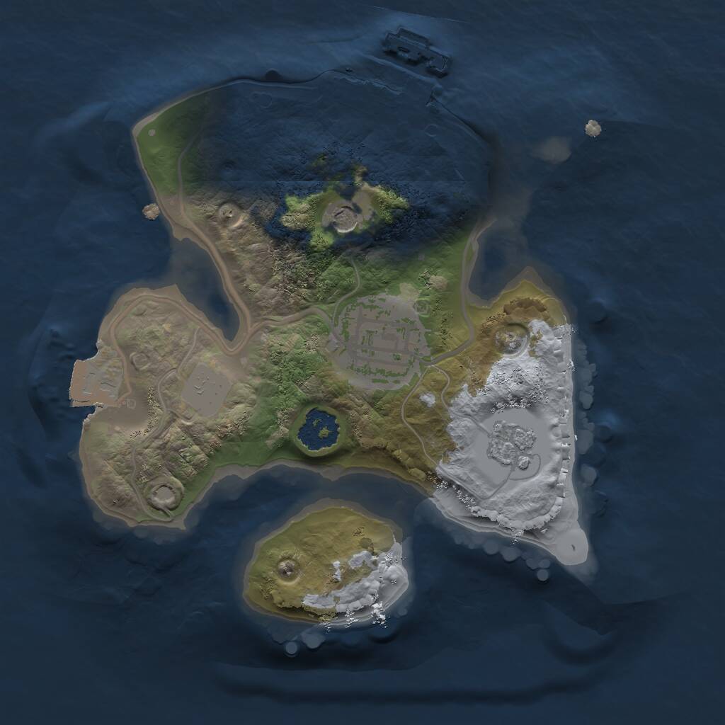 Rust Map: Procedural Map, Size: 1800, Seed: 12456, 5 Monuments