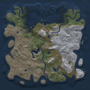 Thumbnail Rust Map: Procedural Map, Size: 4500, Seed: 3534, 17 Monuments