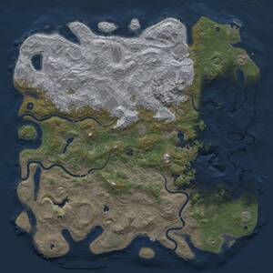 Thumbnail Rust Map: Procedural Map, Size: 5500, Seed: 872984722, 17 Monuments