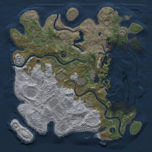 Thumbnail Rust Map: Procedural Map, Size: 4300, Seed: 1084, 15 Monuments