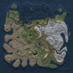 Thumbnail Rust Map: Procedural Map, Size: 4500, Seed: 728761431, 16 Monuments