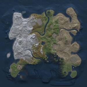 Thumbnail Rust Map: Procedural Map, Size: 3500, Seed: 1222111435, 14 Monuments