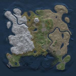Thumbnail Rust Map: Procedural Map, Size: 4000, Seed: 174228316, 15 Monuments