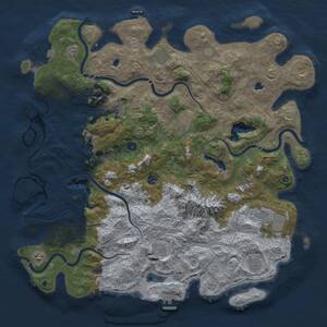 Thumbnail Rust Map: Procedural Map, Size: 5000, Seed: 266072337, 17 Monuments