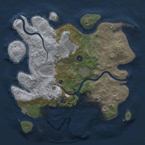Thumbnail Rust Map: Procedural Map, Size: 3500, Seed: 408243982, 13 Monuments