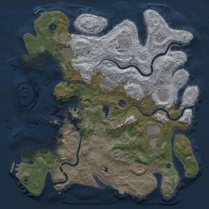Thumbnail Rust Map: Procedural Map, Size: 4250, Seed: 410174335, 17 Monuments