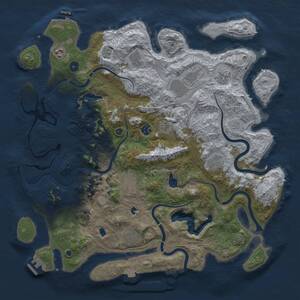 Thumbnail Rust Map: Procedural Map, Size: 4500, Seed: 540731976, 16 Monuments