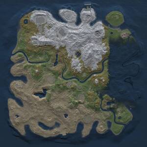 Thumbnail Rust Map: Procedural Map, Size: 4500, Seed: 310242230, 17 Monuments