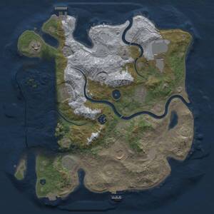 Thumbnail Rust Map: Procedural Map, Size: 3500, Seed: 551214698, 14 Monuments