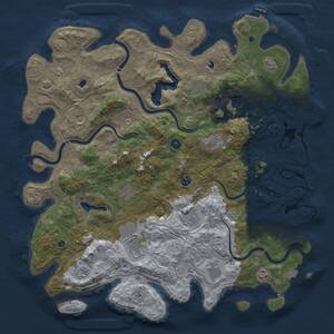 Thumbnail Rust Map: Procedural Map, Size: 4800, Seed: 20251002, 17 Monuments
