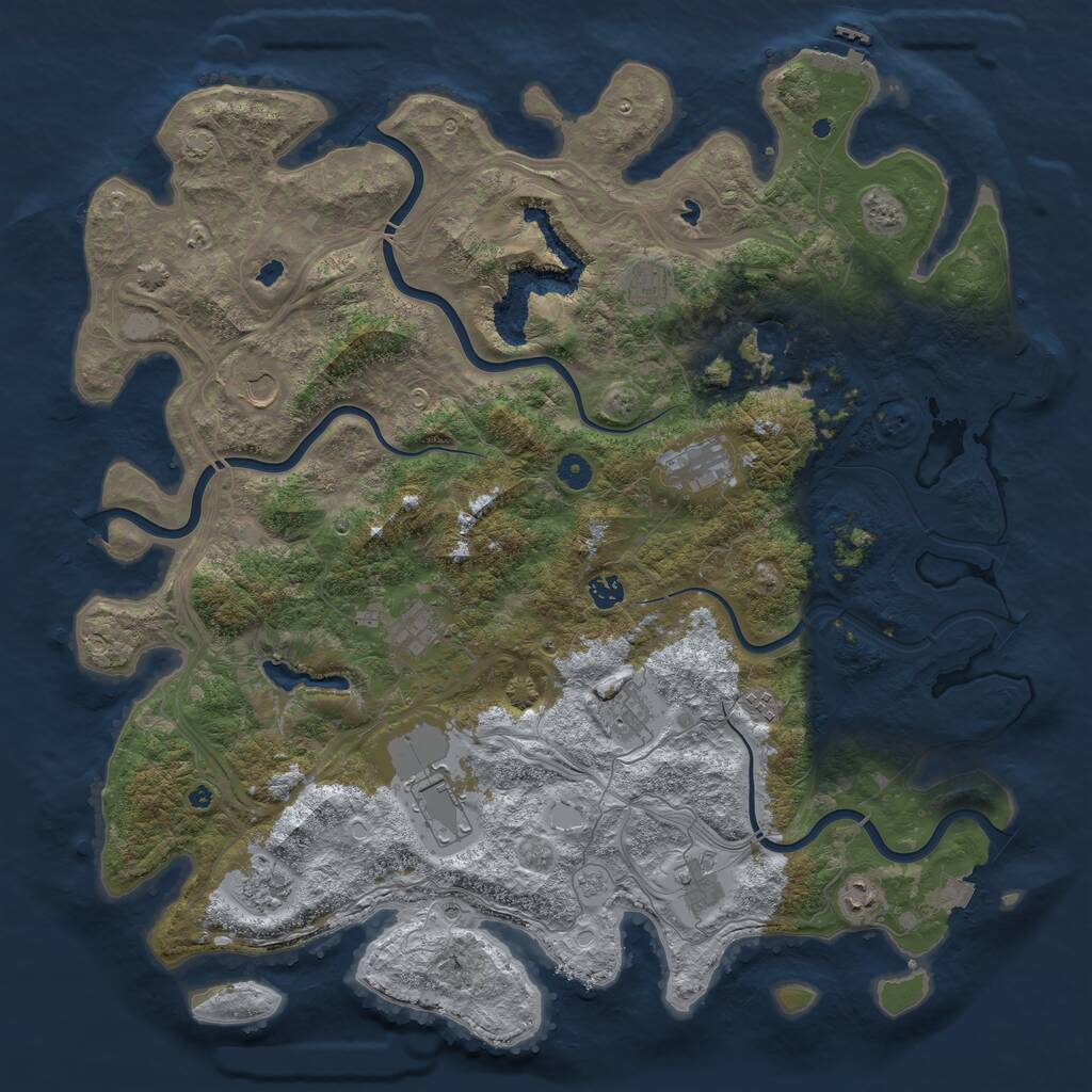 Rust Map: Procedural Map, Size: 4800, Seed: 20251002, 17 Monuments