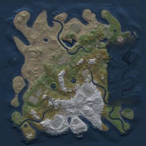 Thumbnail Rust Map: Procedural Map, Size: 4250, Seed: 21025, 15 Monuments