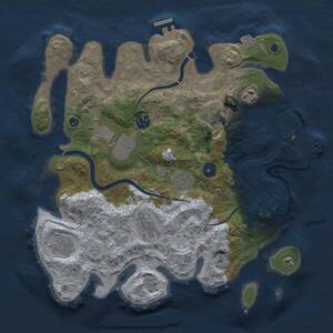 Thumbnail Rust Map: Procedural Map, Size: 3500, Seed: 858220159, 14 Monuments