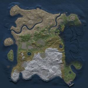 Thumbnail Rust Map: Procedural Map, Size: 3650, Seed: 15875773, 15 Monuments