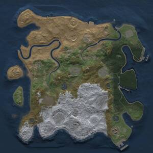 Thumbnail Rust Map: Procedural Map, Size: 3650, Seed: 15875773, 18 Monuments