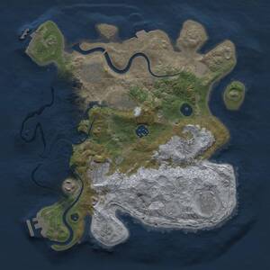Thumbnail Rust Map: Procedural Map, Size: 3300, Seed: 902734389, 14 Monuments