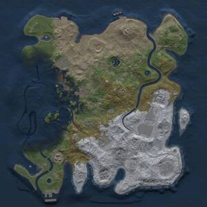 Thumbnail Rust Map: Procedural Map, Size: 3750, Seed: 551332442, 16 Monuments