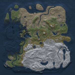 Thumbnail Rust Map: Procedural Map, Size: 4500, Seed: 582081511, 17 Monuments