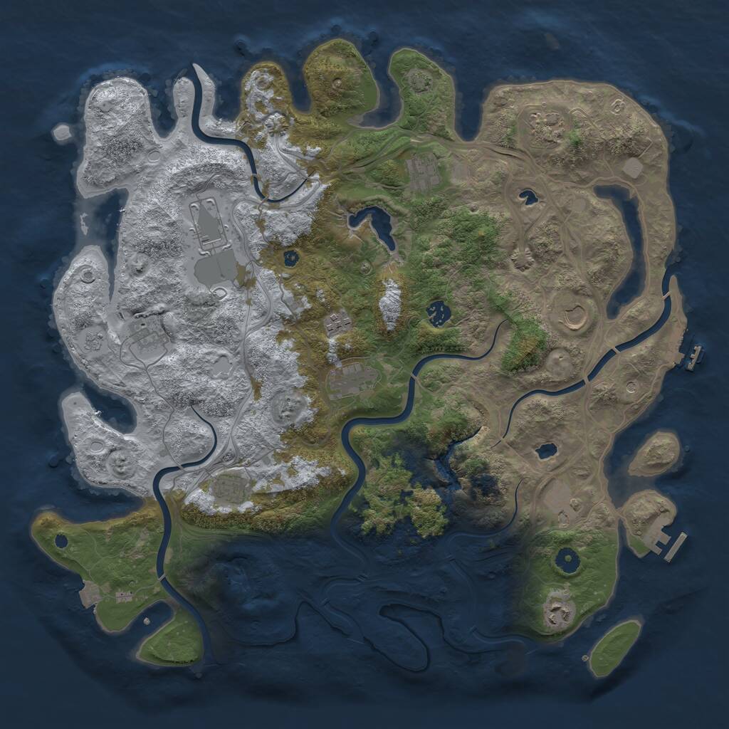 Rust Map: Procedural Map, Size: 4500, Seed: 359840088, 17 Monuments