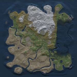 Thumbnail Rust Map: Procedural Map, Size: 4250, Seed: 709734386, 17 Monuments