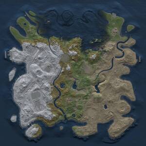 Thumbnail Rust Map: Procedural Map, Size: 4250, Seed: 456351977, 17 Monuments