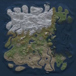 Thumbnail Rust Map: Procedural Map, Size: 4500, Seed: 2008487722, 17 Monuments