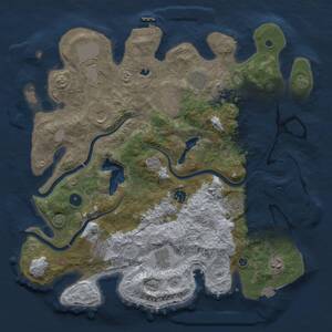 Thumbnail Rust Map: Procedural Map, Size: 4000, Seed: 166510213, 16 Monuments