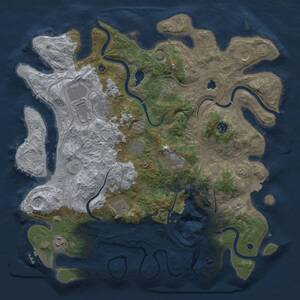 Thumbnail Rust Map: Procedural Map, Size: 4250, Seed: 195250, 15 Monuments