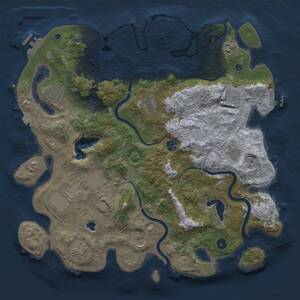 Thumbnail Rust Map: Procedural Map, Size: 4250, Seed: 1921009593, 17 Monuments