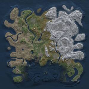 Thumbnail Rust Map: Procedural Map, Size: 4300, Seed: 932052465, 16 Monuments