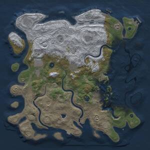 Thumbnail Rust Map: Procedural Map, Size: 4300, Seed: 948379153, 16 Monuments