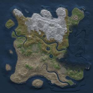 Thumbnail Rust Map: Procedural Map, Size: 3750, Seed: 146851215, 16 Monuments