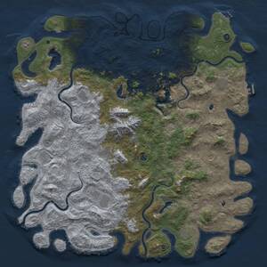 Thumbnail Rust Map: Procedural Map, Size: 6000, Seed: 1012294409, 17 Monuments