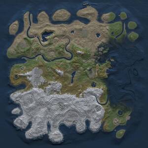 Thumbnail Rust Map: Procedural Map, Size: 4500, Seed: 1850816899, 16 Monuments
