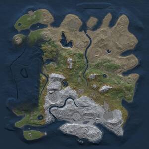 Thumbnail Rust Map: Procedural Map, Size: 4000, Seed: 2388, 15 Monuments