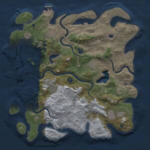 Thumbnail Rust Map: Procedural Map, Size: 4250, Seed: 1040755307, 15 Monuments