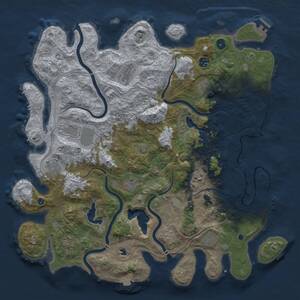 Thumbnail Rust Map: Procedural Map, Size: 4500, Seed: 848679956, 16 Monuments