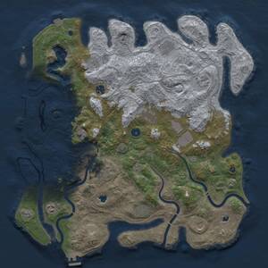 Thumbnail Rust Map: Procedural Map, Size: 4500, Seed: 1623753059, 17 Monuments