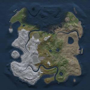 Thumbnail Rust Map: Procedural Map, Size: 3500, Seed: 1370440028, 12 Monuments