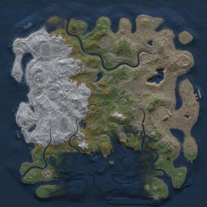 Thumbnail Rust Map: Procedural Map, Size: 4800, Seed: 22520466, 17 Monuments