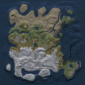 Thumbnail Rust Map: Procedural Map, Size: 3750, Seed: 23381547, 16 Monuments