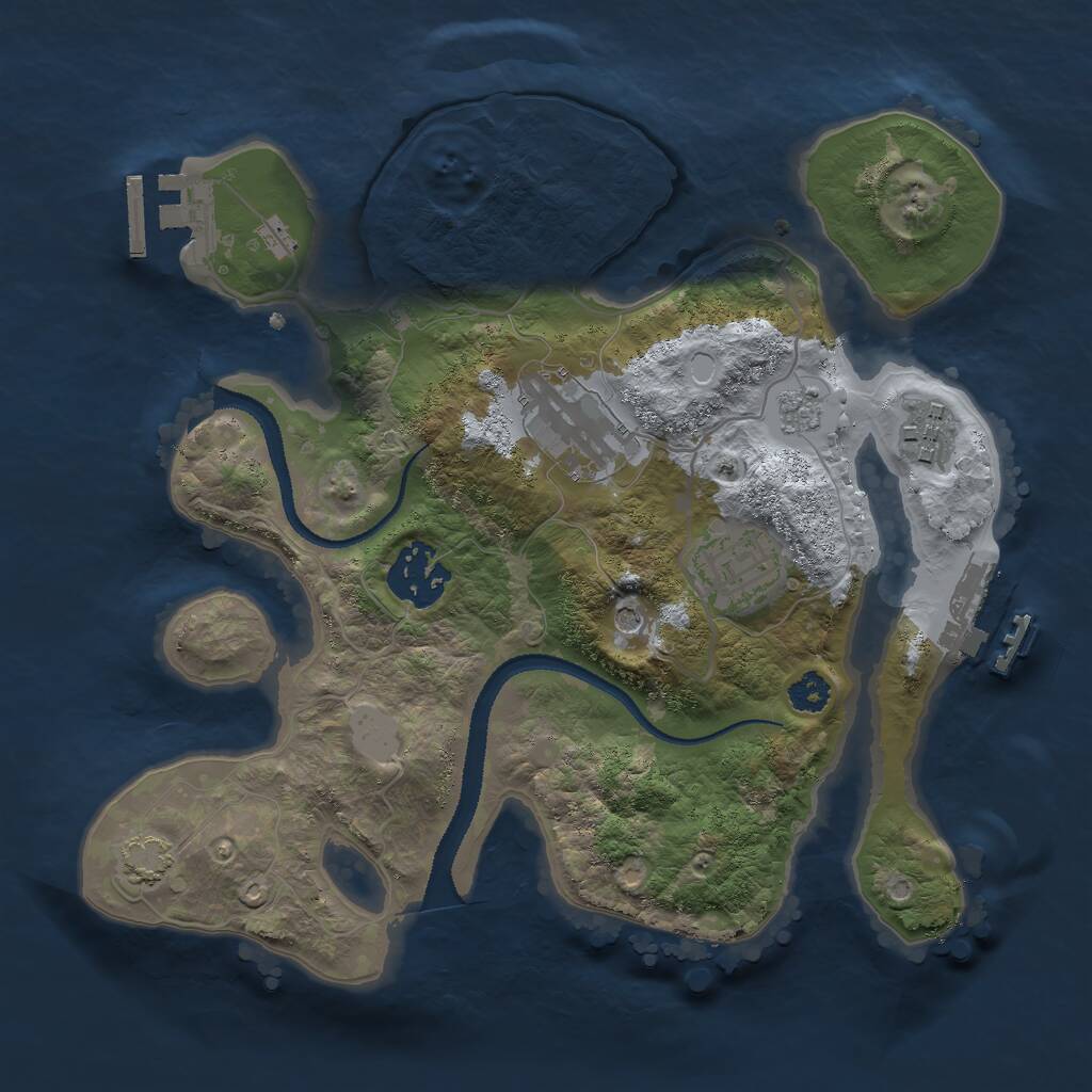 Rust Map: Procedural Map, Size: 2700, Seed: 1979207993, 10 Monuments