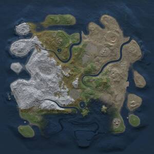 Thumbnail Rust Map: Procedural Map, Size: 3500, Seed: 7953, 13 Monuments