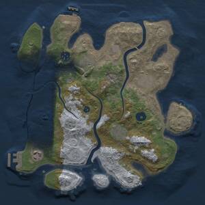 Thumbnail Rust Map: Procedural Map, Size: 3100, Seed: 1470522417, 12 Monuments