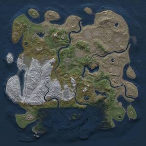Thumbnail Rust Map: Procedural Map, Size: 4500, Seed: 516173066, 17 Monuments