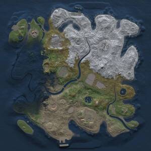 Thumbnail Rust Map: Procedural Map, Size: 3500, Seed: 178382492, 15 Monuments