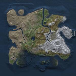 Thumbnail Rust Map: Procedural Map, Size: 3000, Seed: 795200415, 12 Monuments