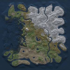 Thumbnail Rust Map: Procedural Map, Size: 4500, Seed: 535027528, 15 Monuments